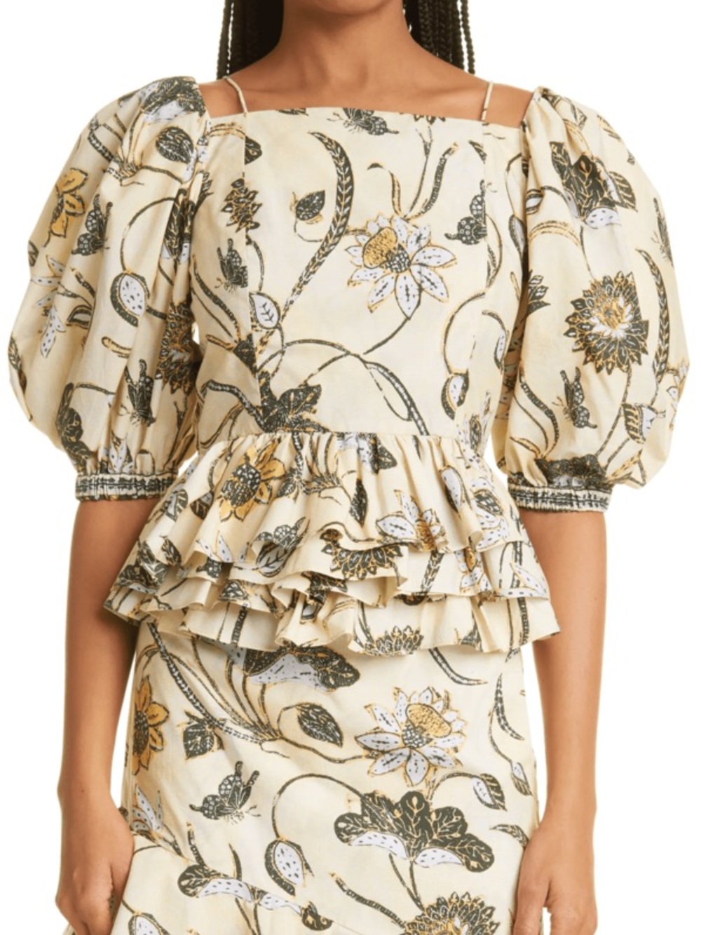 Ulla Johnson Carlotta Blouse in Lemonbalm - Size 6